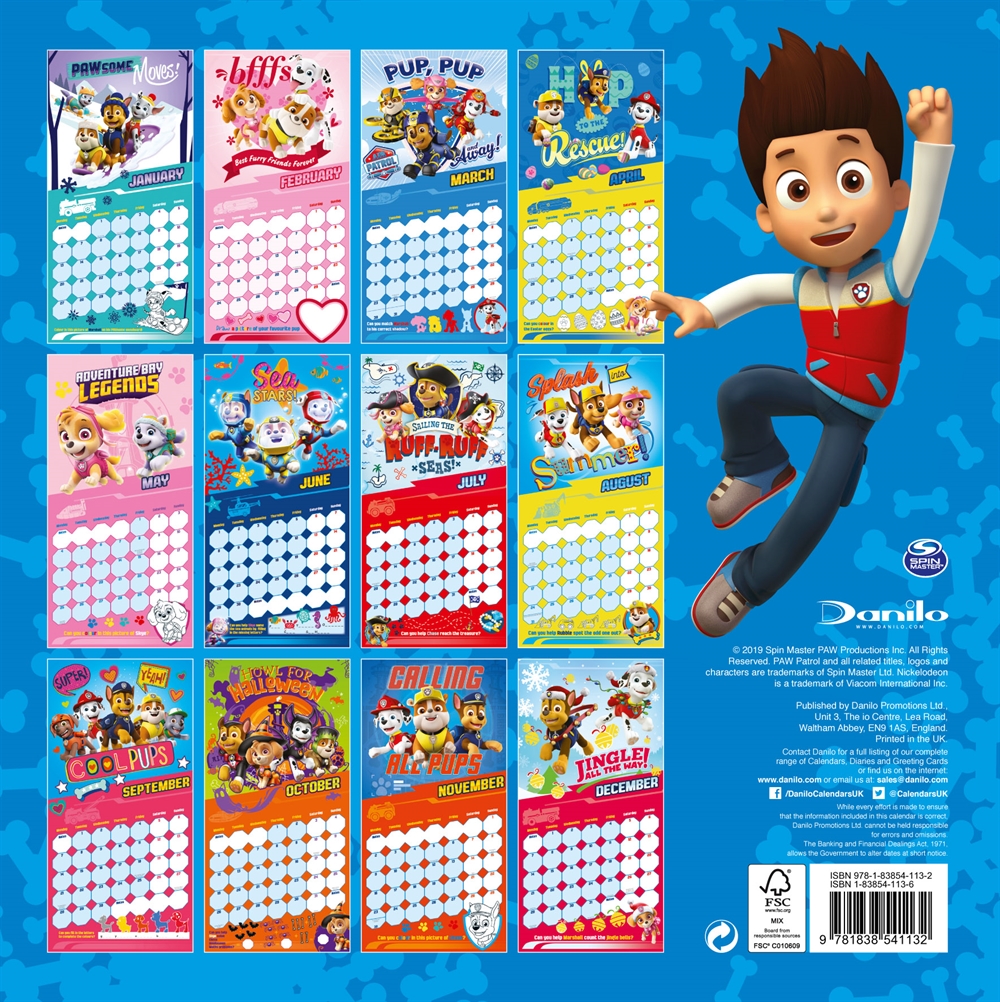 Paw Patrol: Calendar 2020